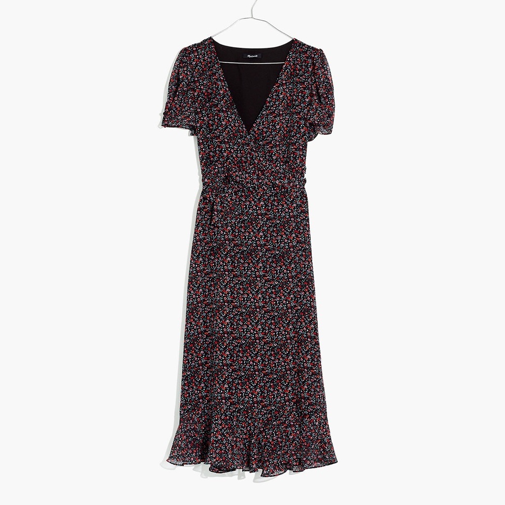 Madewell Floral Wrap Dress